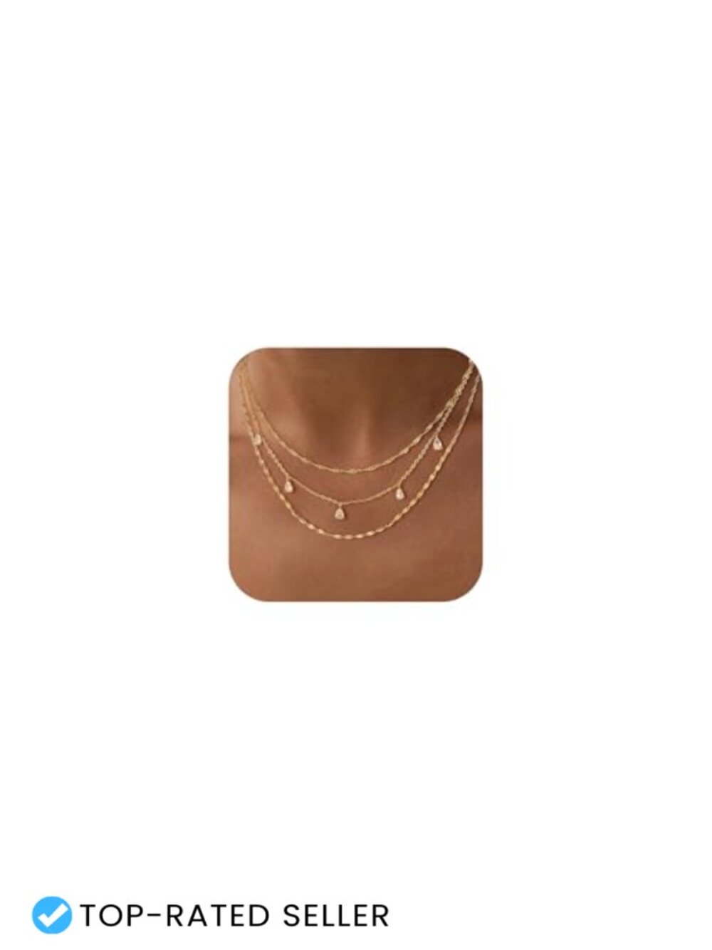 Layered Necklaces for Women Dainty Gold Necklace Stack 14k Gold Plated CZ